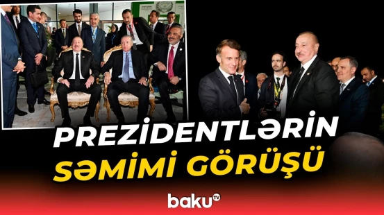 İlham Əliyev Misirdə Ərdoğan və Makronla görüşdü