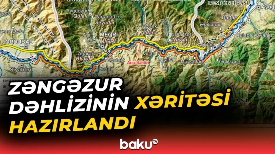 "Azərbaycan Kartoqrafları" İctimai Birliyi Zəngəzur dəhlizinin xəritəsini hazırlayıb