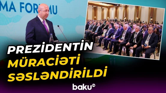 İlham Əliyev Xankəndidə keçirilən Forum iştirakçılarına müraciət ünvanladı