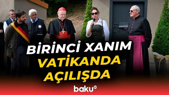 Mehriban Əliyeva Müqəddəs Komodilya katakombalarının açılış mərasimində iştirak etdi