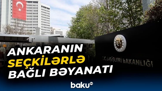 Türkiyə XİN Şimali Kipr Türk Respublikasında keçirilən prezident seçkiləri ilə bağlı bəyanat yayıb