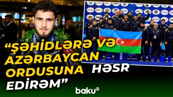 Millimiz dünya üçüncüsü oldu | Yunan-Roma güləşçilərimiz qələbə ilə vətənə döndülər