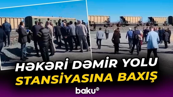 Səfirliklərin, beynəlxalq təşkilatların rəhbər şəxsləri Həkəri dəmir yolu stansiyasında