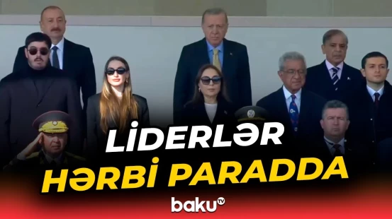 Bakıda keçirilən hərbi paradda Azərbaycanın Dövlət Himni səsləndirildi