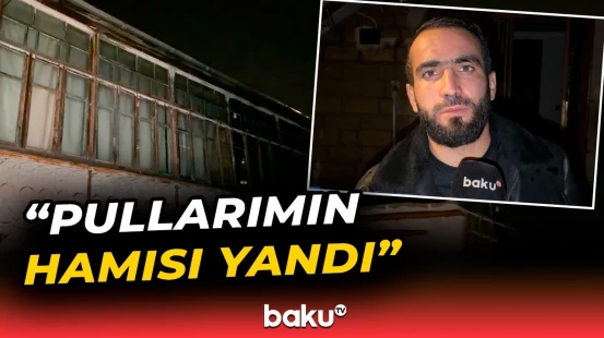 "Gördüm ki, ikinci mərtəbə yanır" | Şamaxıda yaşayış evində güclü yanğın