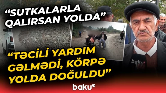 "Təcili yardım gələnəcən xəstə ölür" | Eşşək arabasına möhtac qalan kəndin sakinləri