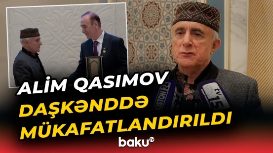 Daşkənddə Alim Qasımova beynəlxalq mükafat təqdim edildi