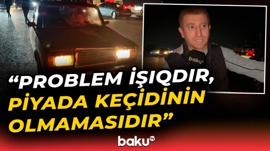 Sarayda avtomobil piyadanı canından etdi