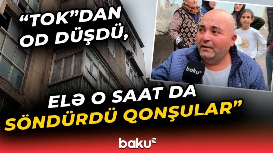 Sumqayıtda yaşayış binasında güclü yanğın baş verdi