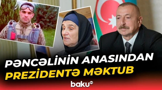 Milli Qəhrəman Pəncəli Teymurovun anası İlham Əliyevə təşəkkür məktubu göndərdi