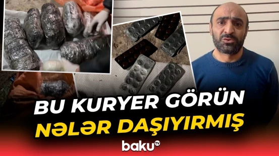 Kuryer "iş başında" tutuldu | Qaradağdakı əməliyyatdan anbaan görüntülər