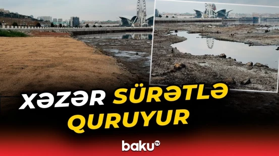 Xəzər dənizinin səviyyəsi kəskin aşağı düşüb