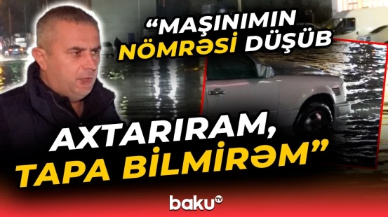 Güclü yağış paytaxtda vəziyyəti gərginləşdirdi | Hövsanda yollar gölməçəyə çevrildi - Baku TV