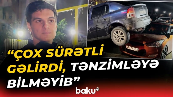 Sumqayıtda qəza baş verdi | İdarəetməni itirən sürücü yuyucu məntəqəsinə girdi - Baku TV