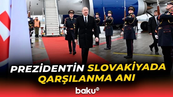 İlham Əliyev Slovakiyaya rəsmi səfərə gedib - Baku TV