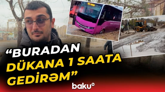 “Maşınlar, avtobuslar bu yolda batır” | Sumqayıtda sakinlər çıxılmaz durumda
