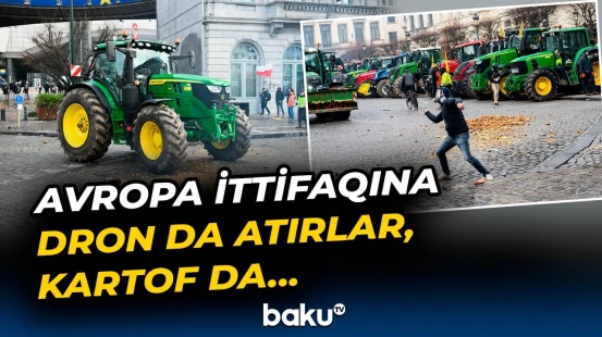 Avropalı fermerlər etiraza qalxdı | Küçələr döyüş meydanına çevrildi - Baku TV