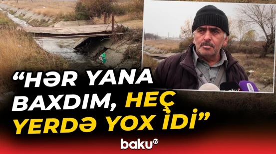 87 yaşlı qadın kanalda batıb? - Tərtərdə müəmmalı hadisə - Baku TV