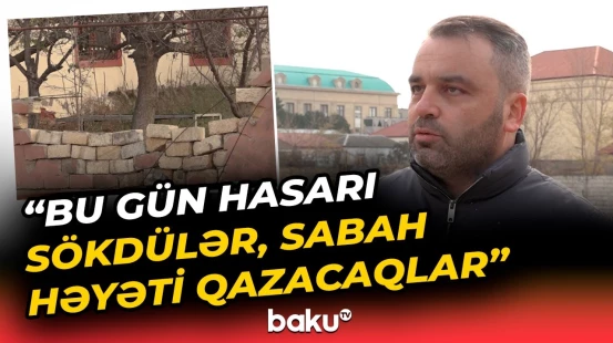 "Kimsə gəlib girib bura" | Tikinti şirkəti vətəndaşın əmlakına ziyan vurub? - Baku TV