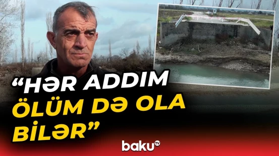 Şabranda bu yol sürücülər üçün təhlükəli vəziyyət yaradır - Baku TV