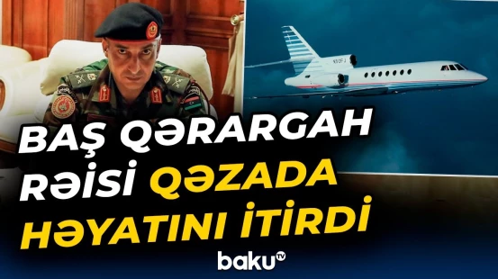 Ankarada generalın olduğu təyyarə qəzaya uğradı | Təyyarənin qalıqları tapılıb - Baku TV