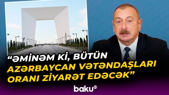 Xankəndidə Zəfər tağının pilləkənlərində nə əks olunub? - Baku TV