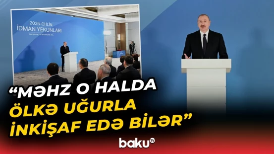 "Bayrağımız beynəlxalq arenalarda qalib ölkənin bayrağı kimi qaldırılır" |  Prezident - Baku TV