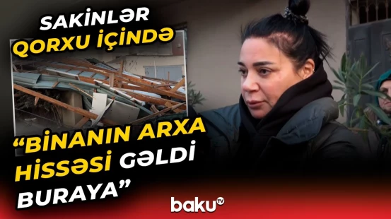 Güclü külək Bakıda ağır fəsadlara səbəb oldu | Dam uçdu, qorxulu anlar yaşandı - Baku TV