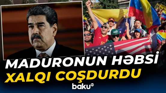 Venesuelalılar Maduronun saxlanılmasını qeyd edirlər - Baku TV