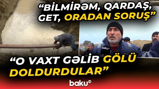 Saray qəsəbəsində gölləri qurudub binalar tikirlər? - Baku TV