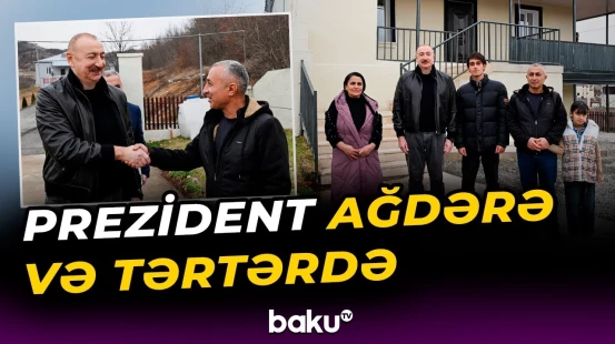 İlham Əliyevin Ağdərə və Tərtərə etdiyi səfərdən görüntülər - Baku TV