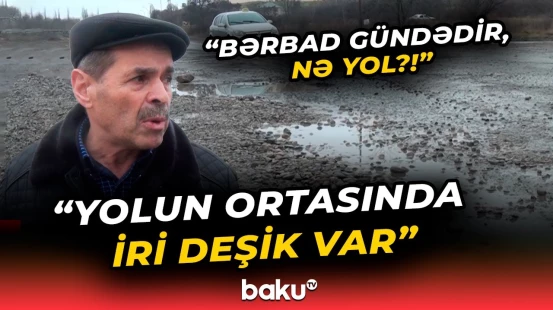 Qusarda yararsız hala düşən yol nə vaxt təmir olunacaq? - Baku TV