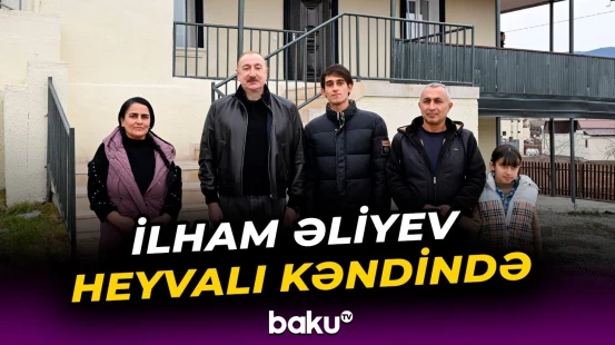 İlham Əliyev Ağdərə rayonunun Heyvalı kəndində görülmüş işlərlə tanış olub - Baku TV