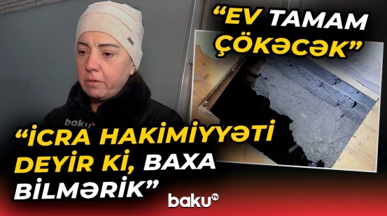 Kollektorun üzərində tikilən evin döşəməsi çökdü | “Partlayıb, axıb bizim evin altına” - Baku TV