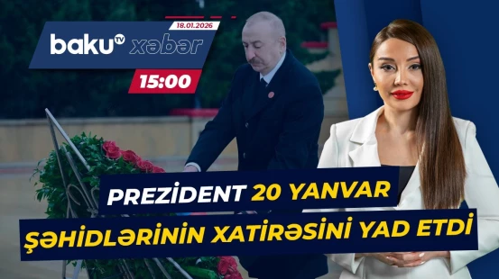 İlham Əliyev "Əbədi məşəl" abidəsinin önünə əklil qoyub - Baku TV CANLI