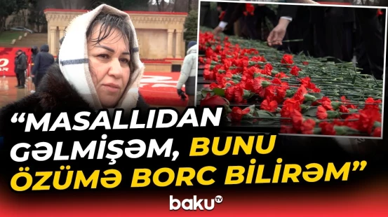Pis hava şəraitinə baxmayaraq, xalq Şəhidlər xiyabanına axın etdi - Baku TV