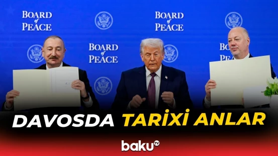 Prezident İlham Əliyevin Davosa səfəri ilə bağlı görüntülər - Baku TV