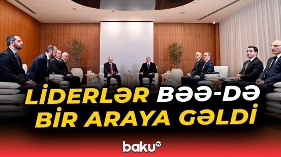 Azərbaycan Prezidenti və Ermənistan Baş naziri Əbu-Dabidə görüşdü - Baku TV
