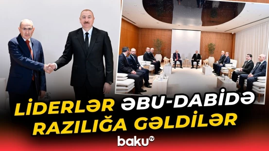 İlham Əliyevin Əbu-Dabidə Paşinyanla görüşü barədə detallar - Baku TV