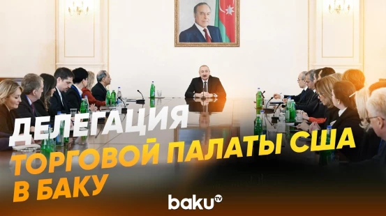 Президент принял делегацию Торговой палаты США во главе с Хушем Чокси - Baku TV | RU