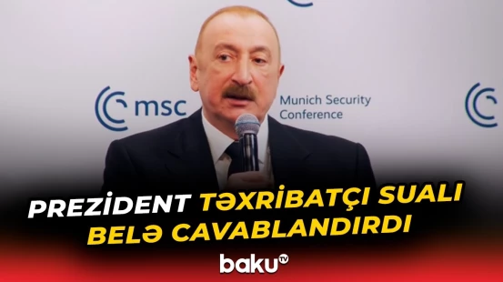 İlham Əliyevdən Ermənistan təmsilçisinin təxribatçı sualına cavab - Baku TV