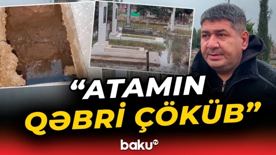 Göyçayda inanılmaz mənzərə | Qəbiristanlıq su altında qaldı - Baku TV