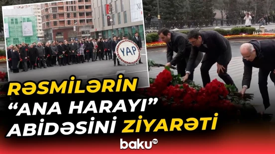 Rəsmilər Xocalı faciəsinə həsr olunan "Ana harayı" abidəsini ziyarət etdilər - Baku TV
