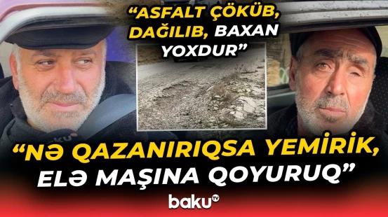 Şamaxıda yol problemi sakinləri özlərindən çıxardı - Baku TV