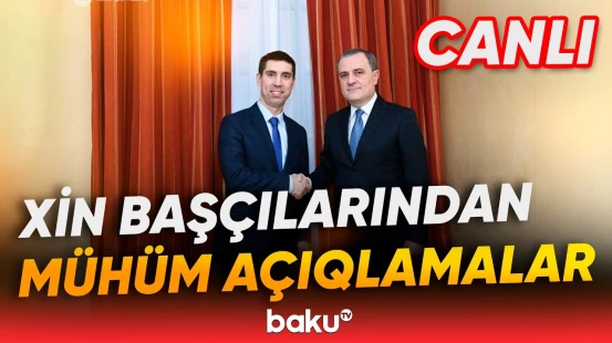 Azərbaycan və Moldova xarici işlər nazirlərinin birgə mətbuat konfransı - Baku TV CANLI