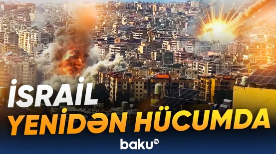 İsraildən növbəti dəhşətli hava hücumundan anbaan video - Baku TV
