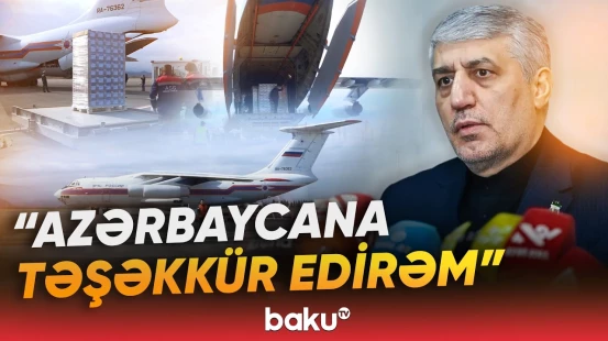 İrana humanitar yardım aparan Rusiya təyyarəsi Lənkəranda eniş edib - Baku TV
