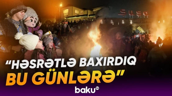 Bayramı doğma yurdlarında qarşılayan Şuşa sakinlərinin bayram sevinci - Baku TV