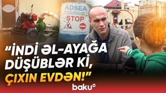 Xətaidə evləri su basdı, sakinlər özündən çıxdı | “İcradan tutmuş “Azərsu”ya qədər dedik” - Baku TV