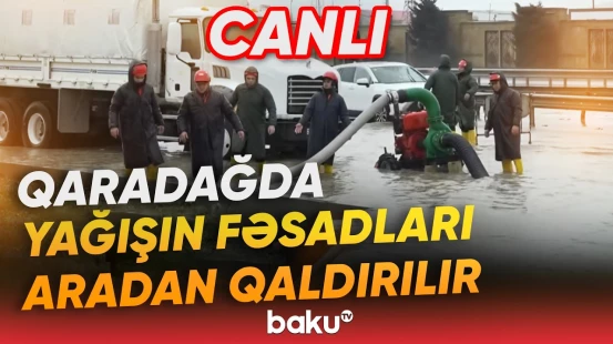 Su basan ərazilərdə suçəkmə prosesi | FHN-dən açıqlama - Baku TV CANLI